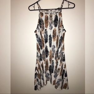 Boho Feather Halter Dress🖤